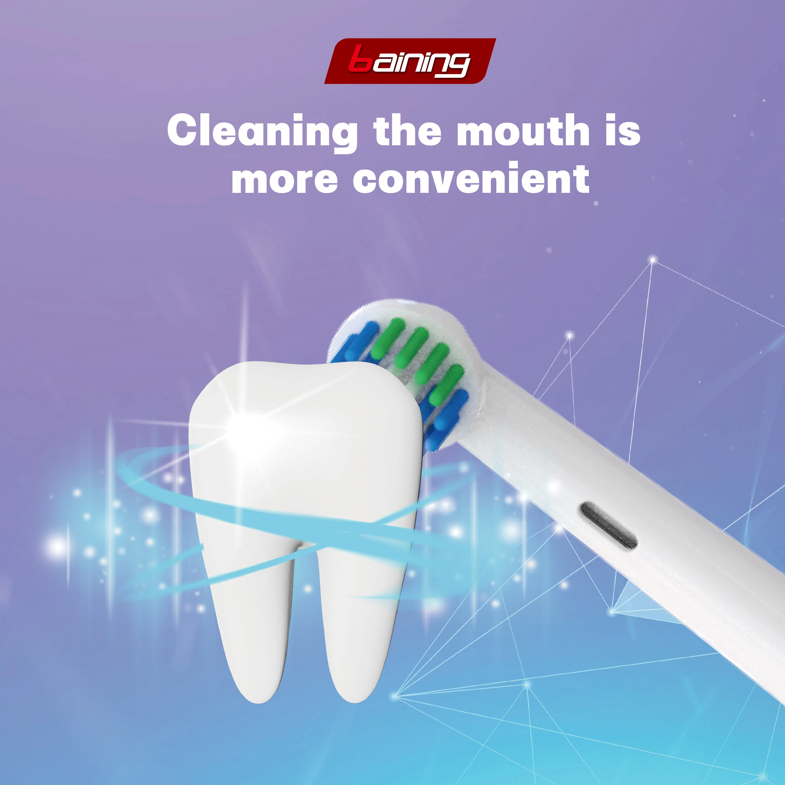 Rechargeable Electric Toothbrush 3 Working Modes Rotating Toothbrush with Replaceable toothbrush head