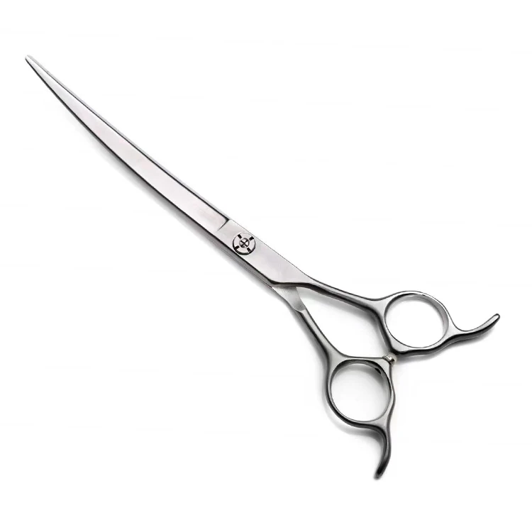 7.5 Inch Manufacturer JP440C Cleaning Matt Sliver Curved Cutting Dog Grooming Pet Scissors