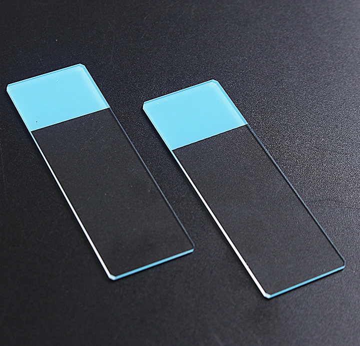 Disposable medical specimen detection 75x25mm pre-cleaned color frosted end microscope slides