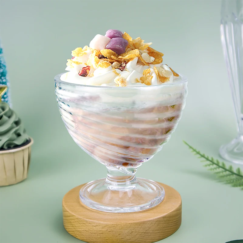 Luxury 316mL Single Wall Crystal Glass Ice Cream Bowl Wholesale From China