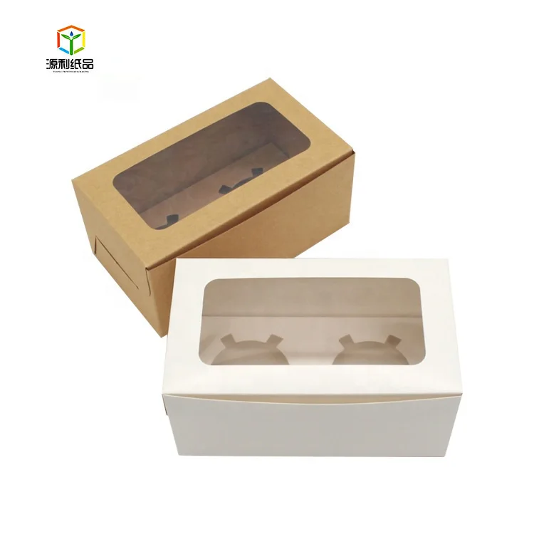 
Custom Printed Cardboard Paper Packing Egg Tarts Pie Cake Food Box With Window 