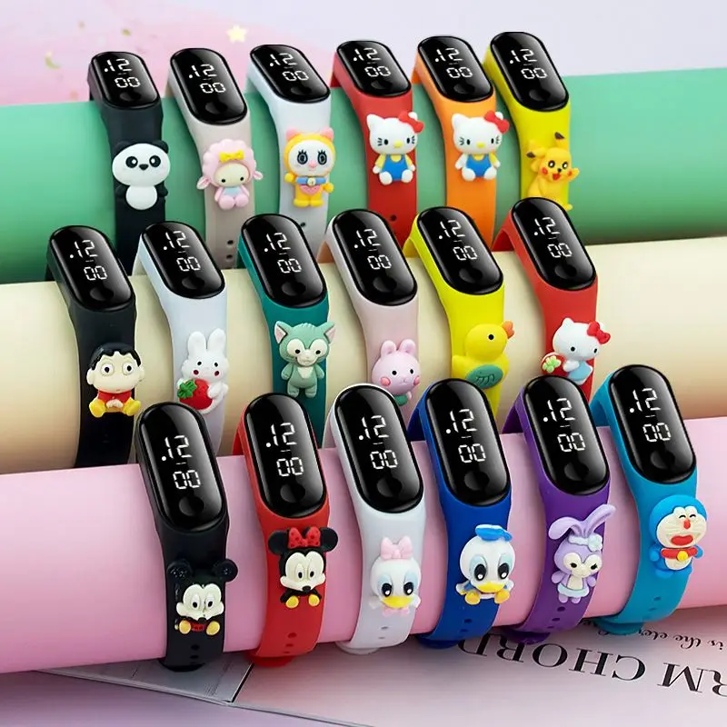 Cartoon Touch Children Watch Animal Design Silica gel Kids Watch Bracelet Waterproof Digital Led Kids Watch