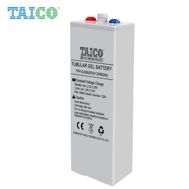  Свинцово-кислотный трубчатый аккумулятор Tp2v500ah CE/ROHS/MSDS/TAICO 500A срок службы 20