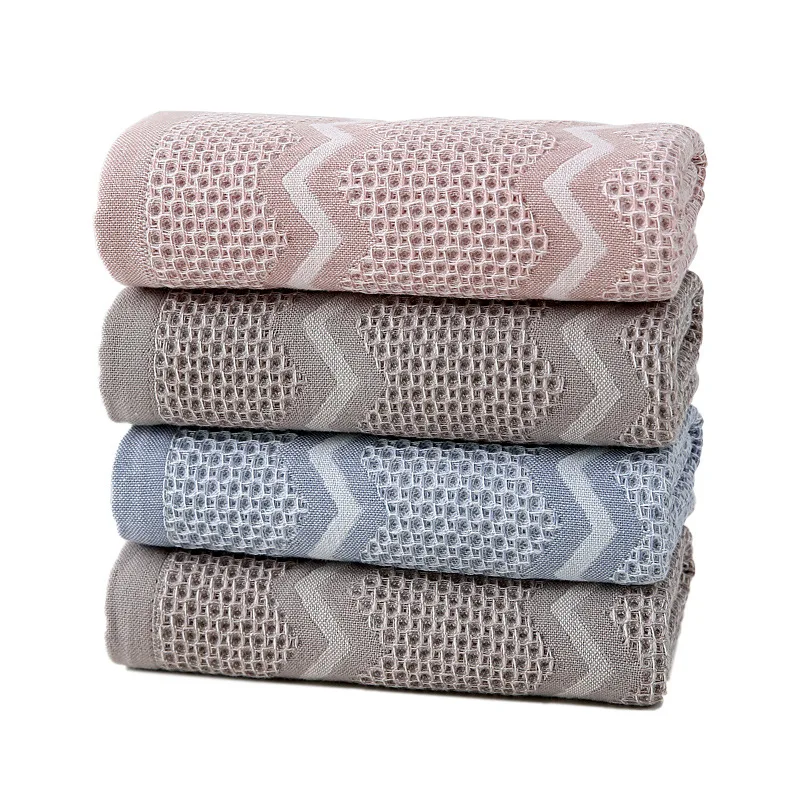 Factory In Stock Wholesale Waffle Towel Hotel Quality Custom Gift for Family Hand Face Wash 34*76cm Adult Bath Towel