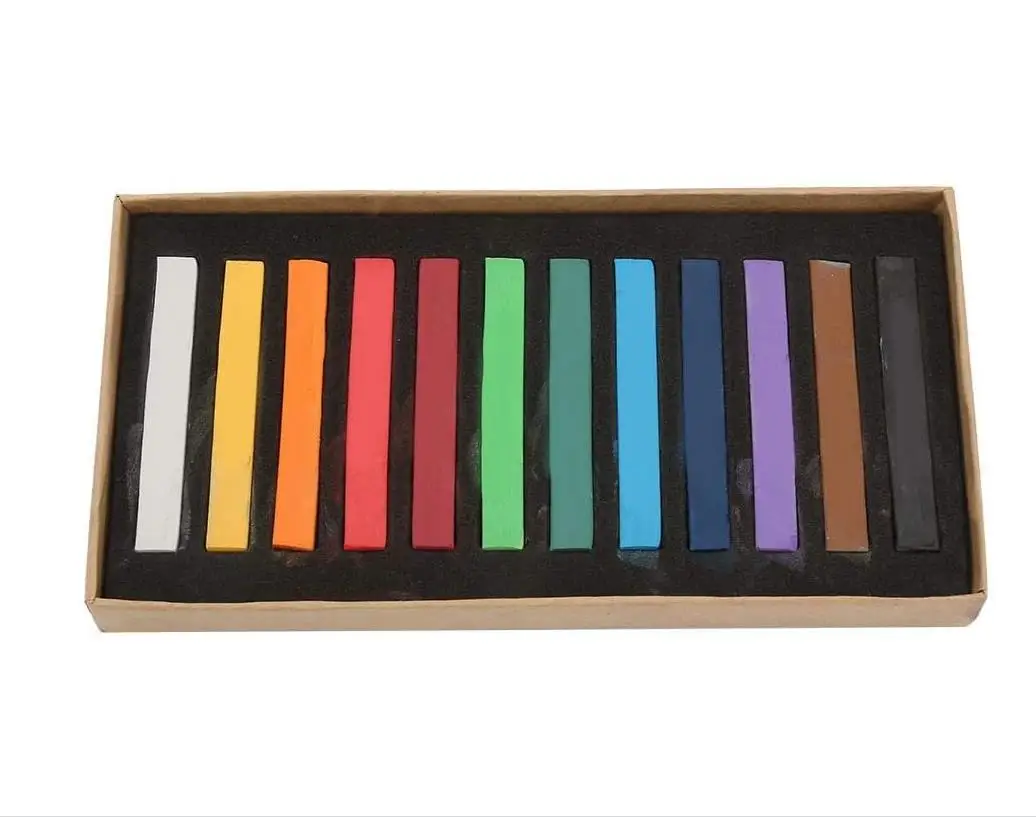 
Non Toxic Artist Pastels Square Chalks 12 24 36 48 Colors Soft Dry Pastel Artist Chalk Pastel Sticks for Office 