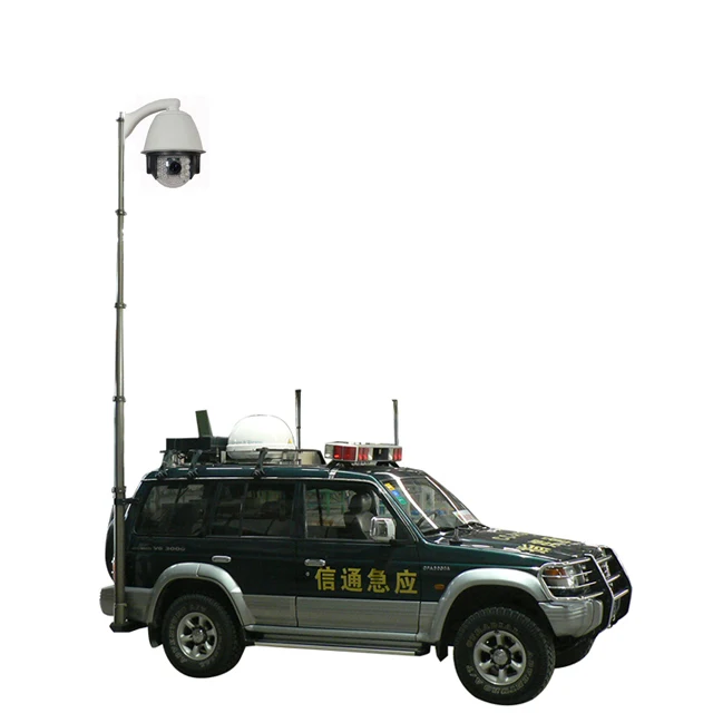 Hot sale 1m to 20m 1kg to 300kg vehicle mounted motorized telescopic mast for camera