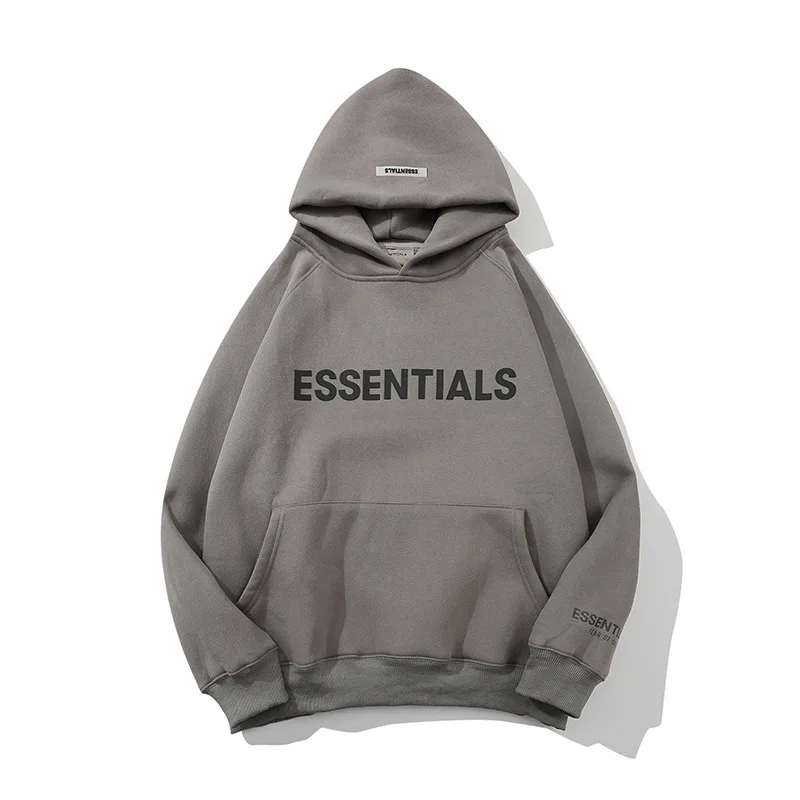 New Style Sudadera Essentials Fear Of God Sweater Streetwear Oversized Fleece Pullover Men Casual Letter Print Essentials Hoodie