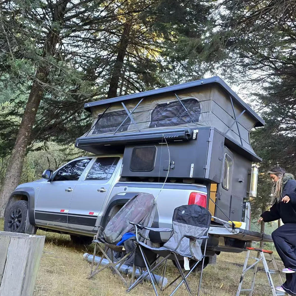 Factory Price Mini Pickup Slide On Truck Campers Shell Small pop up Camper Caravan Motor home For Sale