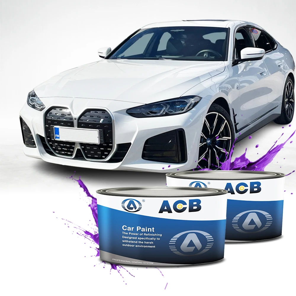 ACB 1k Automotive Refinish Basecoat Silver Color Car Paint Repair Competitive Price Refinish Auto Paint And Mixing Machines