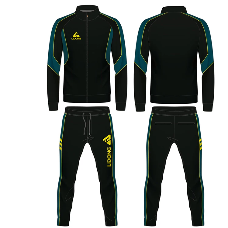 Factory Men Latest Design Custom Printed Sublimation Digital Fitness Sports Tracksuits Set