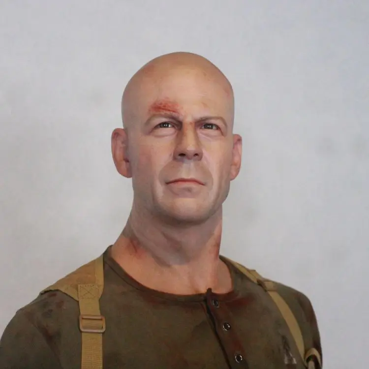 Marvel Silicone Action Figure of Bruce Willis Life Size Movie Statue for Sale