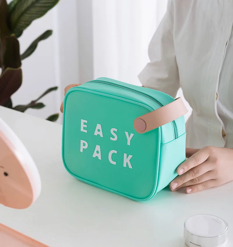 Waterproof 100% Recycling eco-friendly EVA Makeup Bag REACH Standard Portable Toilet Bag TPU Travel Cosmetic Bag for Summer