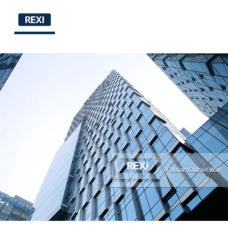 Алюминиевая стеклянная занавеска для стен, цена за кв. М, квадратная метровая ножка, глазурованная неизолированная палочка, фасад