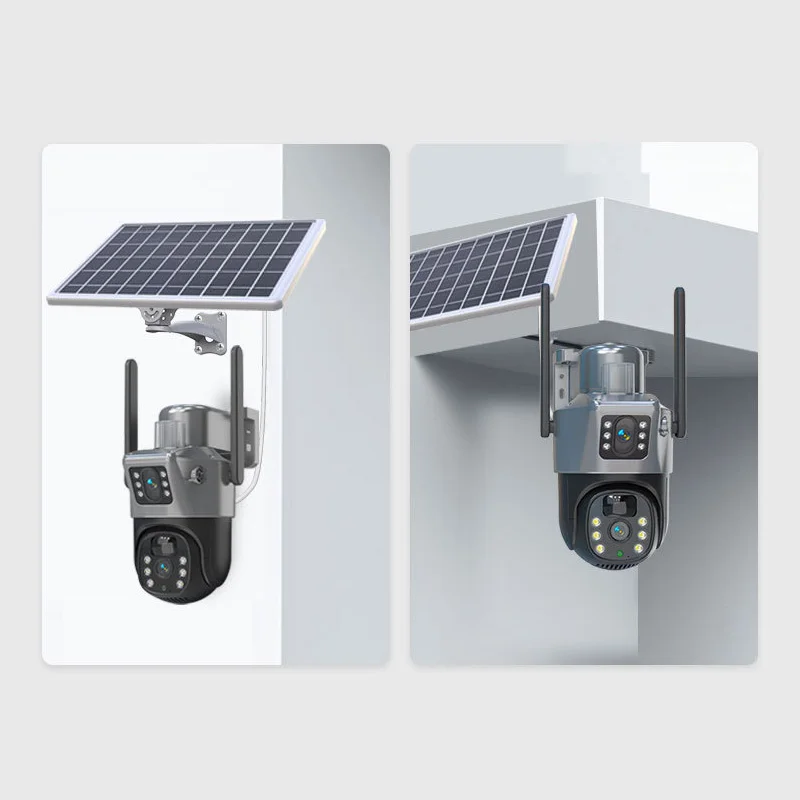 Factory Selling Directly Waterproof 4G Solar Camera Wireless Wifi 4G Dual Lens Battery Solar Powered Camera