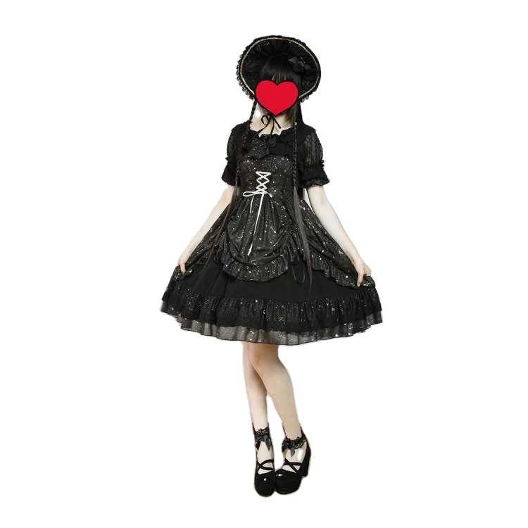 2021 China Lolita Maid Costume Printing color Dress Girls Women Lolita Dresses