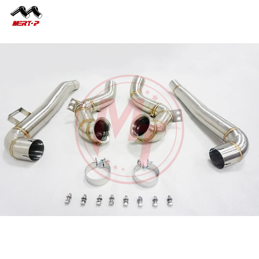 Mertop High Speed SS304 Benz downpipe for M178 GT 4.0T AMG GT/GTS/GTR C190 downpipe