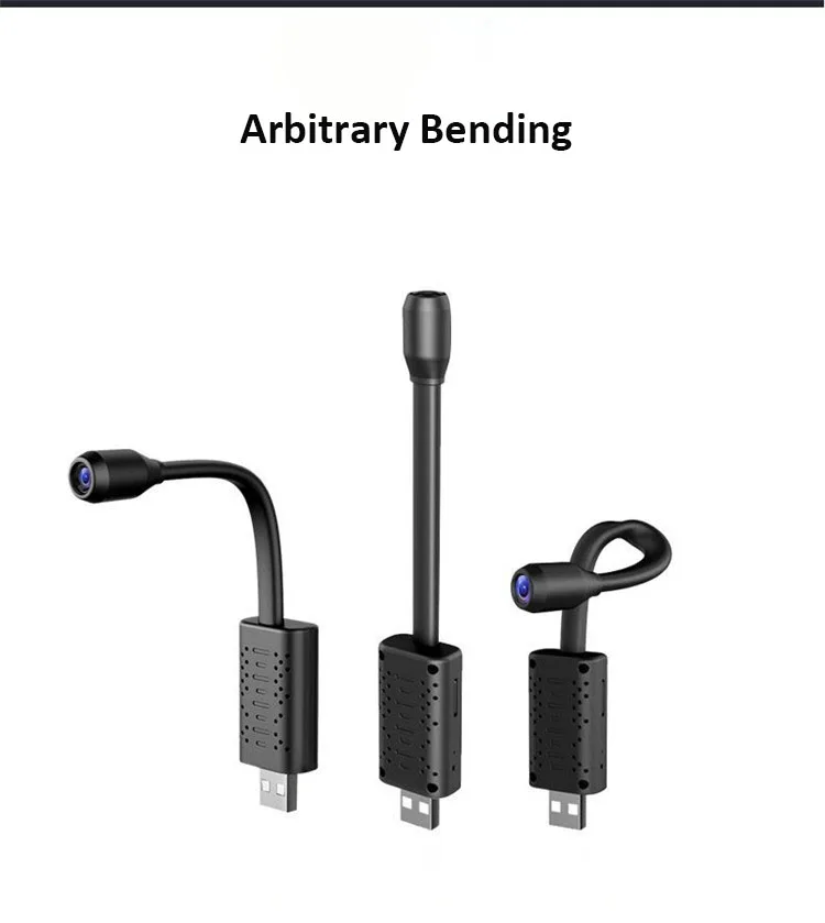 V380 Wireless Mini WiFi IP Camera  HD 1080P USB Cable Portable Body WIFI CCTV Camera