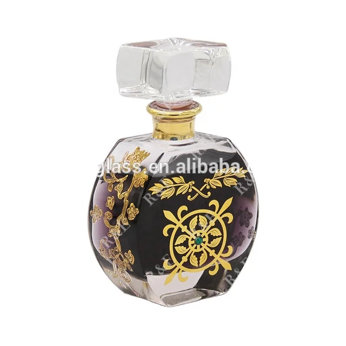 100ML gold display bottle flat Arabian special bottle new design wholesale decanter