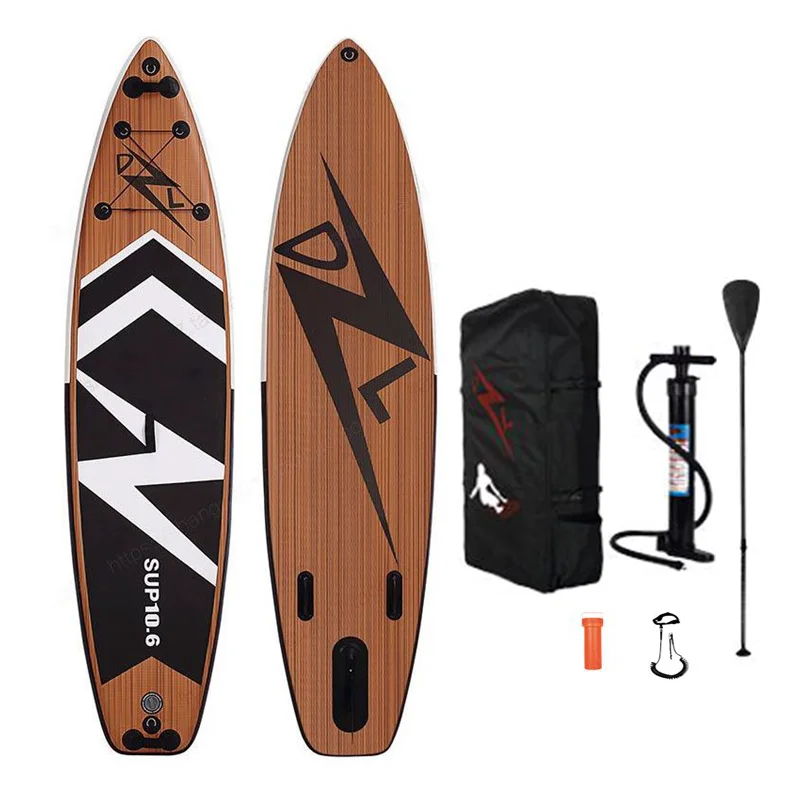 Top Quality New Design Wood Grain Wood Sup Paddle Board Inflatable Sup