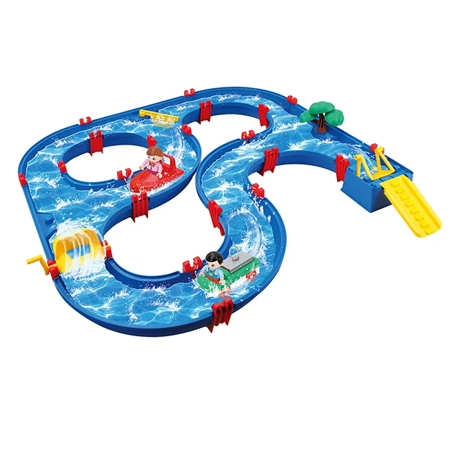 Summer Toy 64pcs water slot car racing track Juguetes water play beach toys kid water toy DIY Building Blocks