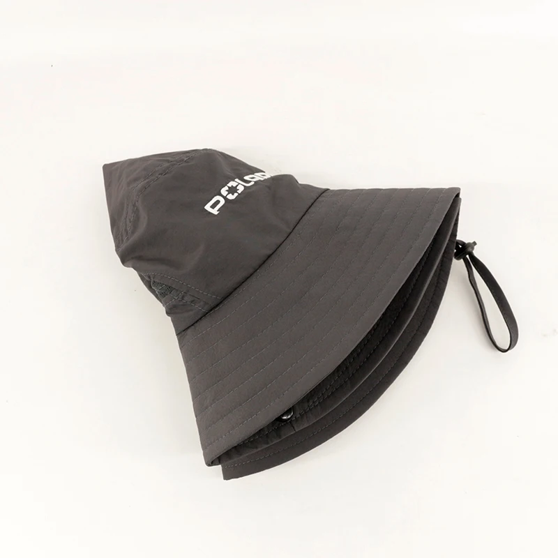 custom summer sun protection waterproof breathable quick dry mesh fisherman cap boonie bucket hat with string
