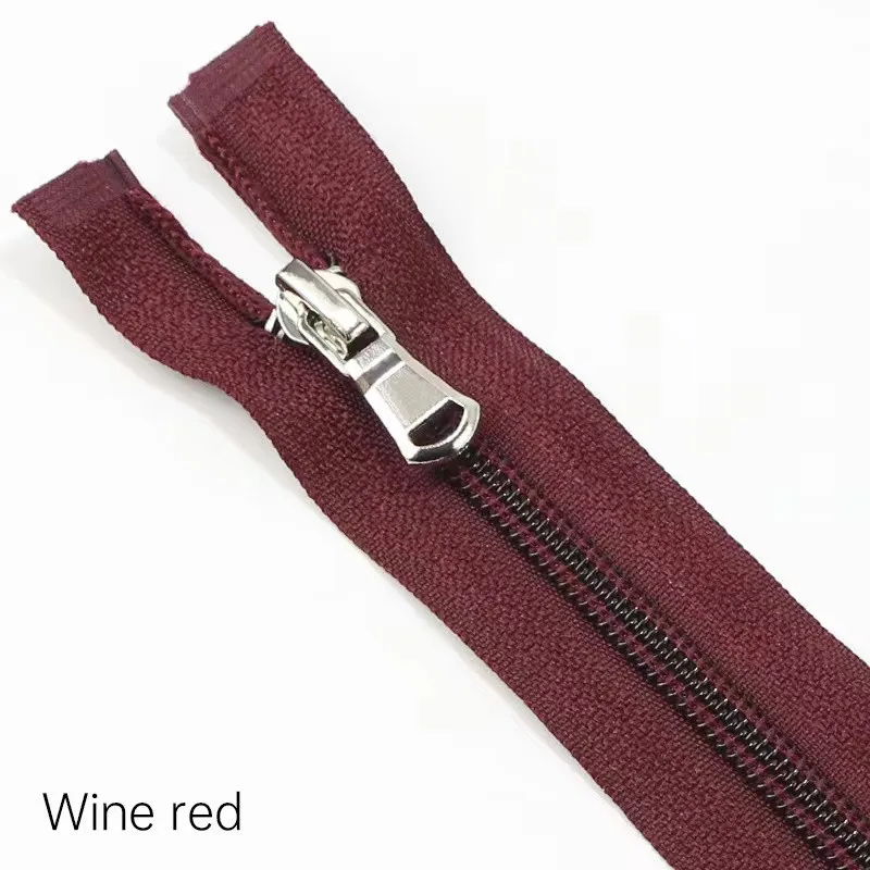 Wholesale Custom 5# Nylon Coil Zipper Long Chain Roll Cierre for Garment/Textile/Bags/Tent