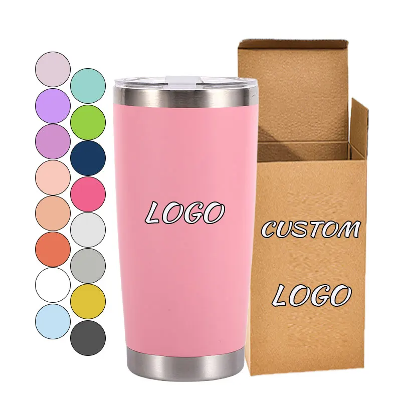 YY0815 20 oz Cup Stainless Steel Vacuum Insulated Powder Coated 20oz Tumbler With Magnetic Lid
