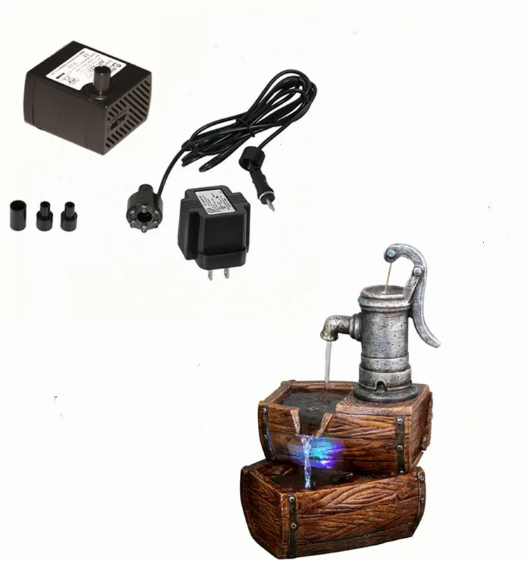 Benbo low voltage safe AC 12V 60Hz table fountain pump with LED lights