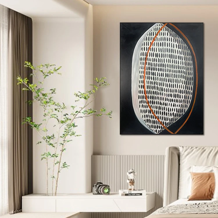 Custom Home Decor Modern Hand Abstract Wall Art Geometric Artwork Poster Texture Handmade Paintings On Canvas