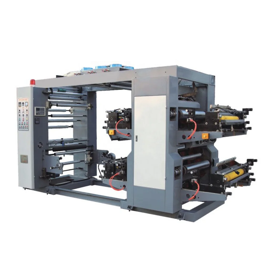 Taiwan Quality Stack Type plastic pe film flexo printing machine for bag paper cups