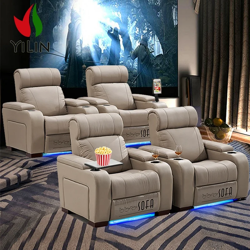 Auditorium Seat Used In Theater Cinema Sofa Chair Luxury Power Theater Seats VIP Sofas