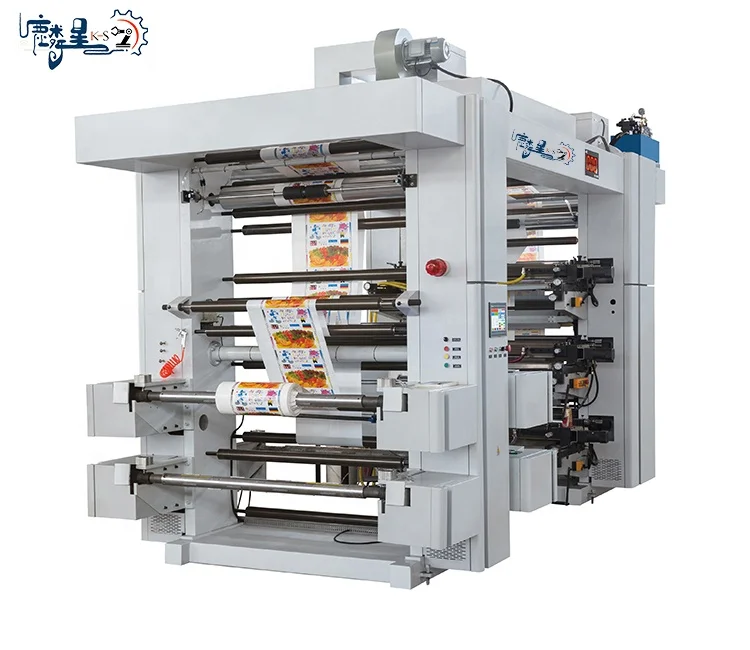 6 Color Stack Type Flexo Type Flexographic Printing Machine for Printing BOPP