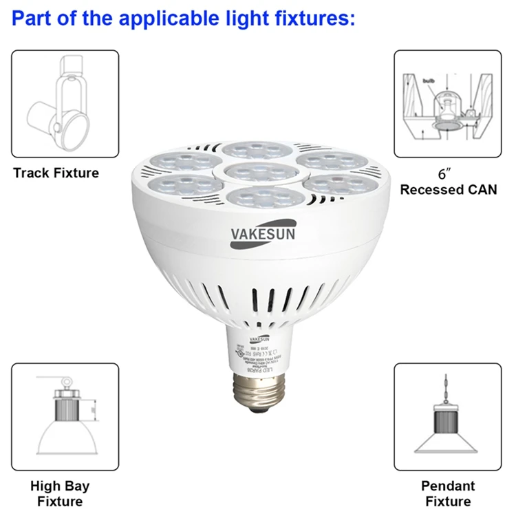 Hot Selling LED Jewelry Lighting Par38 3-Year Warranty E27 SMD Aluminum PC 3000K Auto CRI Indoor Use Track Fixture ETL SAA