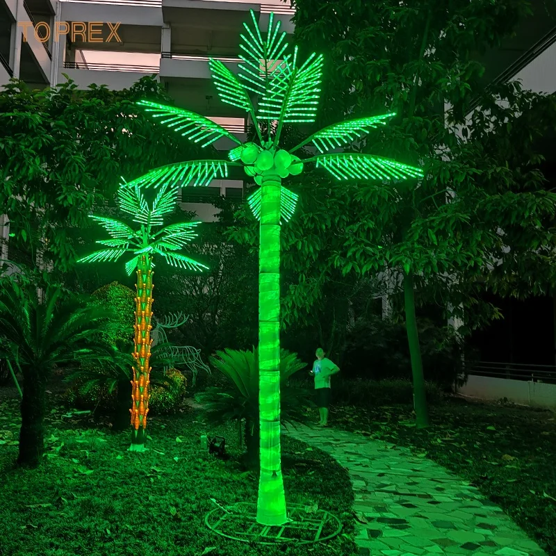 Outdoor Landscape Decorative Lighting LED Artificial Coconut Palm Tree for Park Street Decor