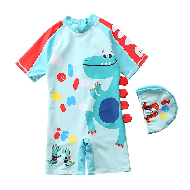 2022 new children toddler bodysuit baby jumpsuit swimming suit kid beachwear clothing infant swimsuit Two Piece boys swimwear
