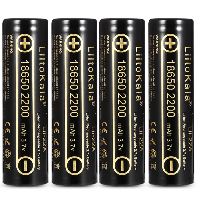  HK LiitoKala Lii-22A 3 7 V 18650 2200mAh аккумуляторная батарея литий-ионные аккумуляторы литий-ионная для
