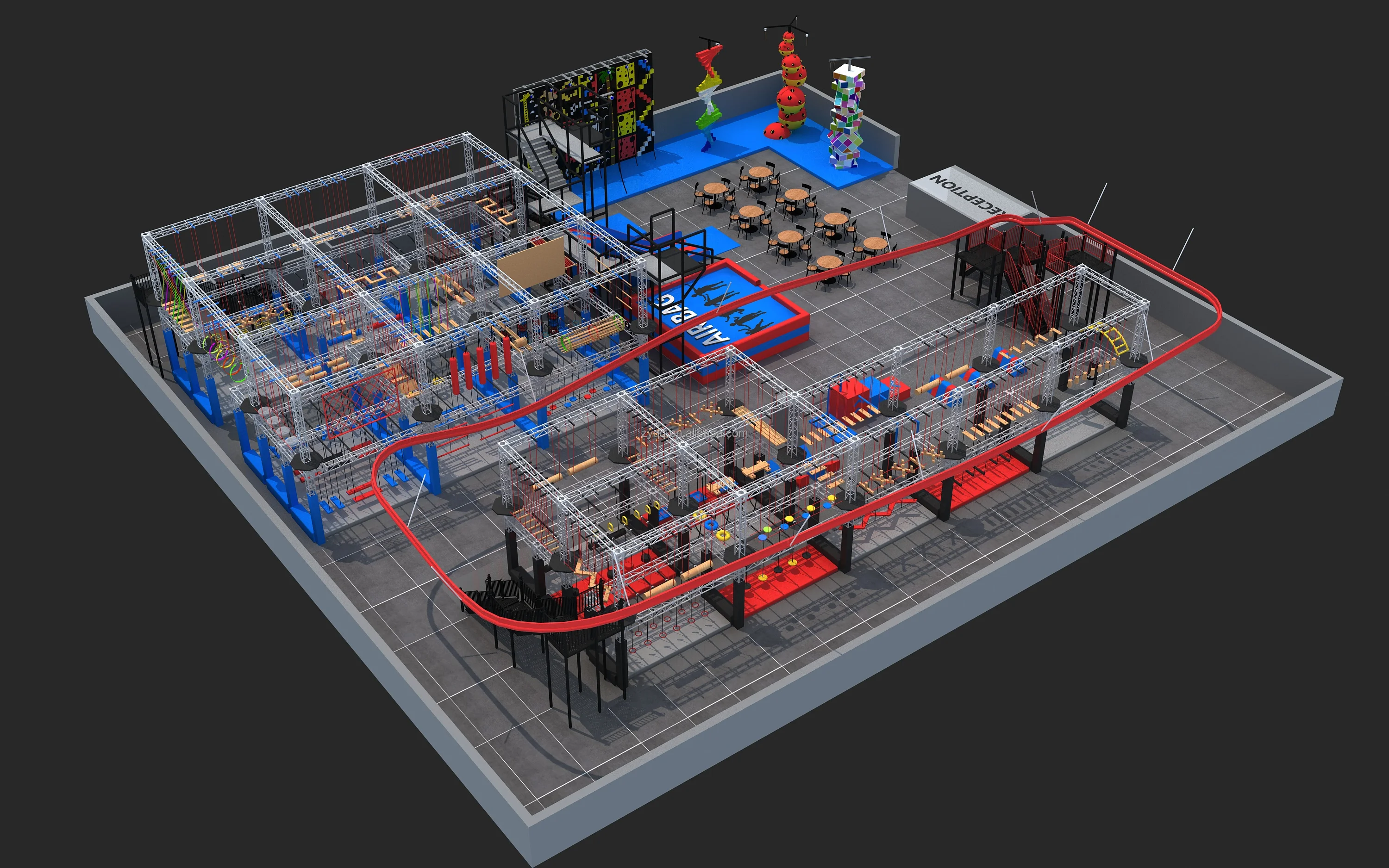 Hot Sale Different Style Kids Ninja Course Indoor Playground Equipment Ninja Warrior Obstacle Course