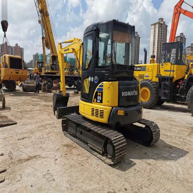 Used Komatsu crawler excavator PC55MR from Japan with perfect condition cheap for purchase