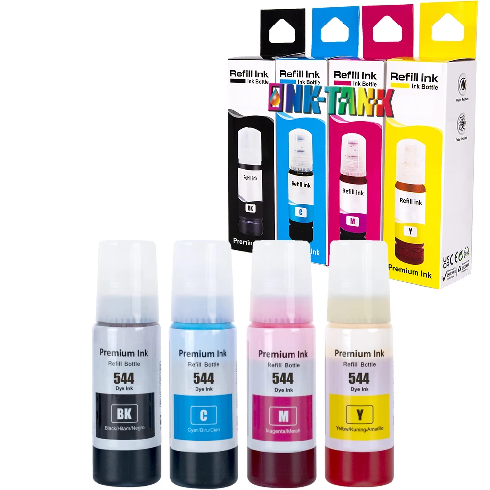 INK-TANK 003 544 T544 664 Premium Color Compatible Refill Dye Ink Tintas for Epson L3110 L1110 L3116 L3150 L3156 Printer