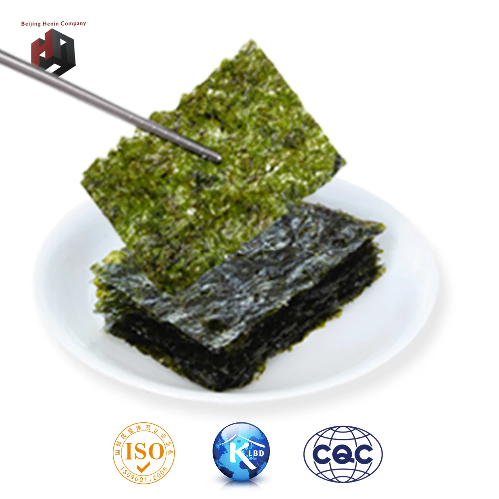 OEM 10/50/100 Sheets Factory Price Roasted Seaweed Sushi Nori Roll Seasoned Dried Flavored AD/FD Drying Process Wholesale Bags