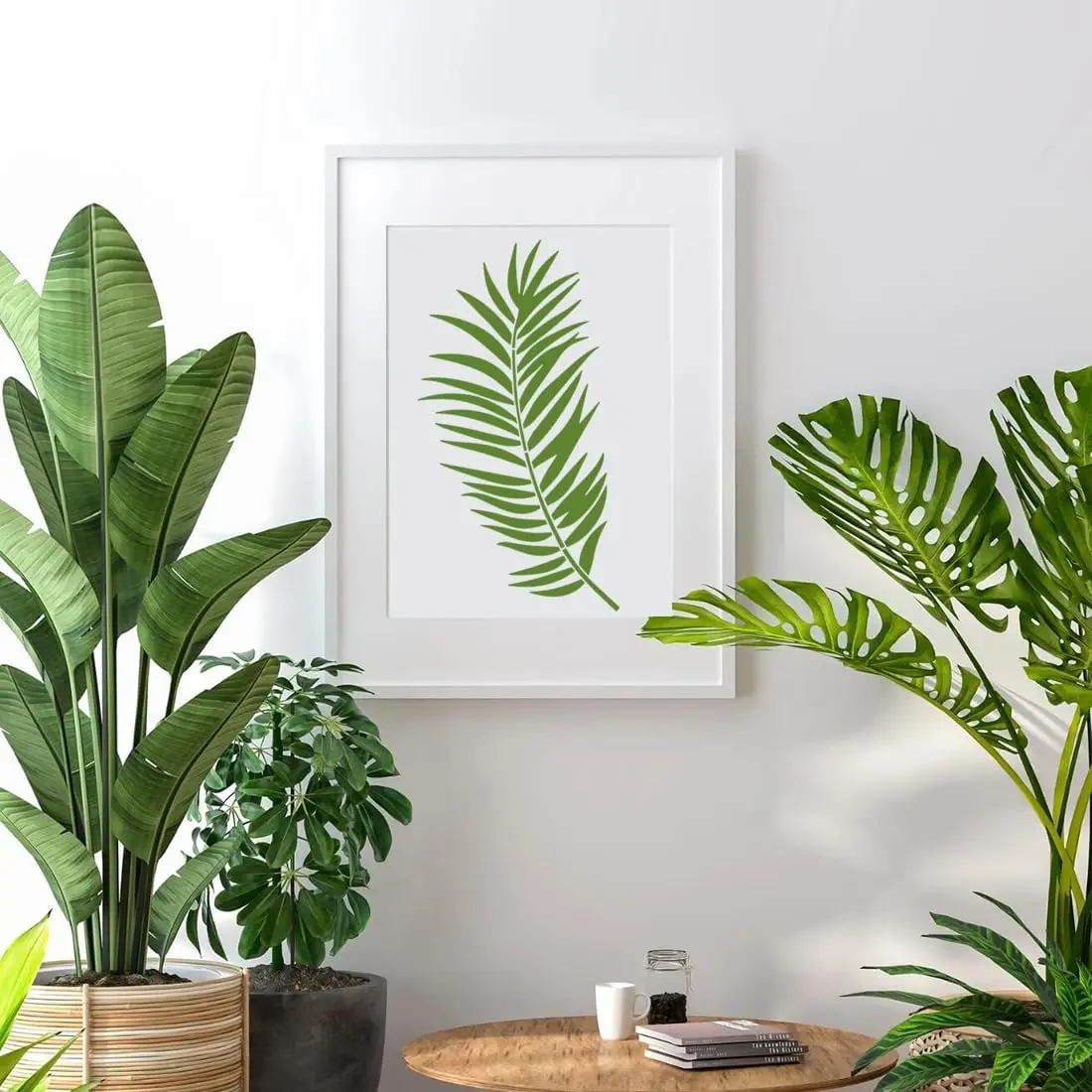 Large Palm Leaf Stencils for Painting Reusable Tropical Leaves Stencils Plant Stencil Drawing Templates
