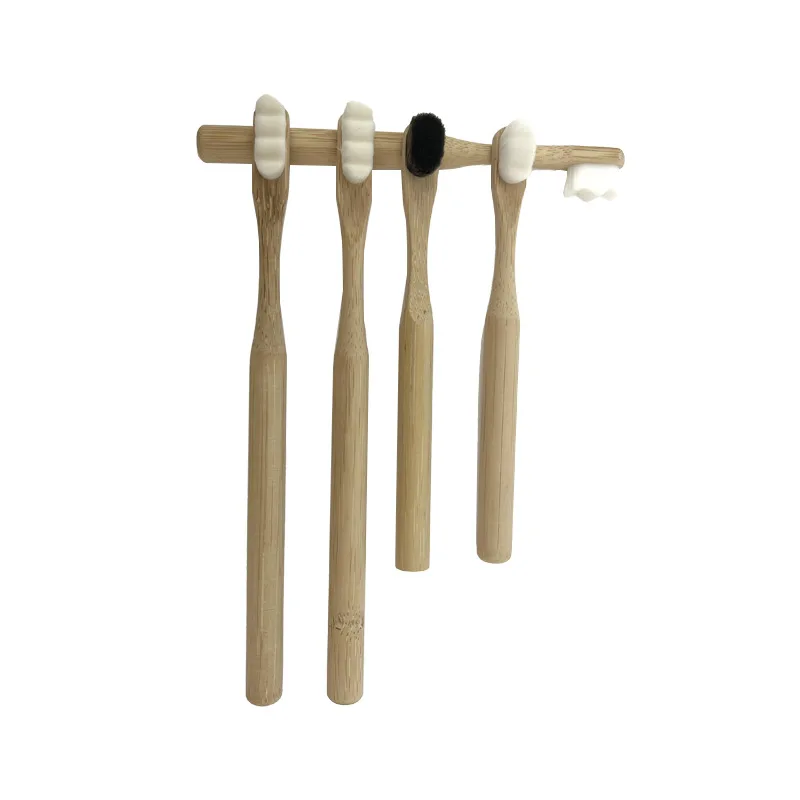 Round bambu toothbrush pregnant women daily cleaning mouth nano ten thousand soft bristle bamboo toothbrush