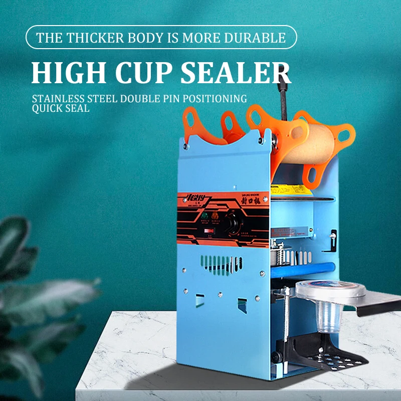 Manual bubble tea plastic paper cups film cutting sealer sealing machine cup sealer