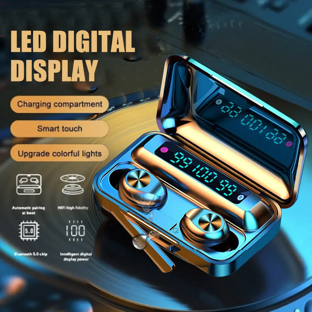 Оптовая продажа F9 наушники-вкладыши TWS с мини Audifonos True Wireless 5C наушники F9-10 гарнитура Blutooths 5 0
