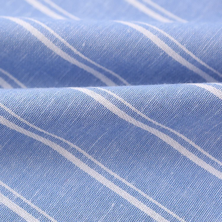 Wholesale breathable custom colorful luggage rayon viscose modal striped linen fabric
