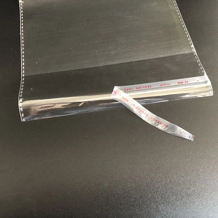 Stock of all sizes self-adhesive seal transparent OPP resealable plastic bag photo jewelry bags