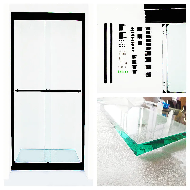 frame aluminium corner bathroom shower door factory price sliding glass frame shower doors with aluminum glass shower door