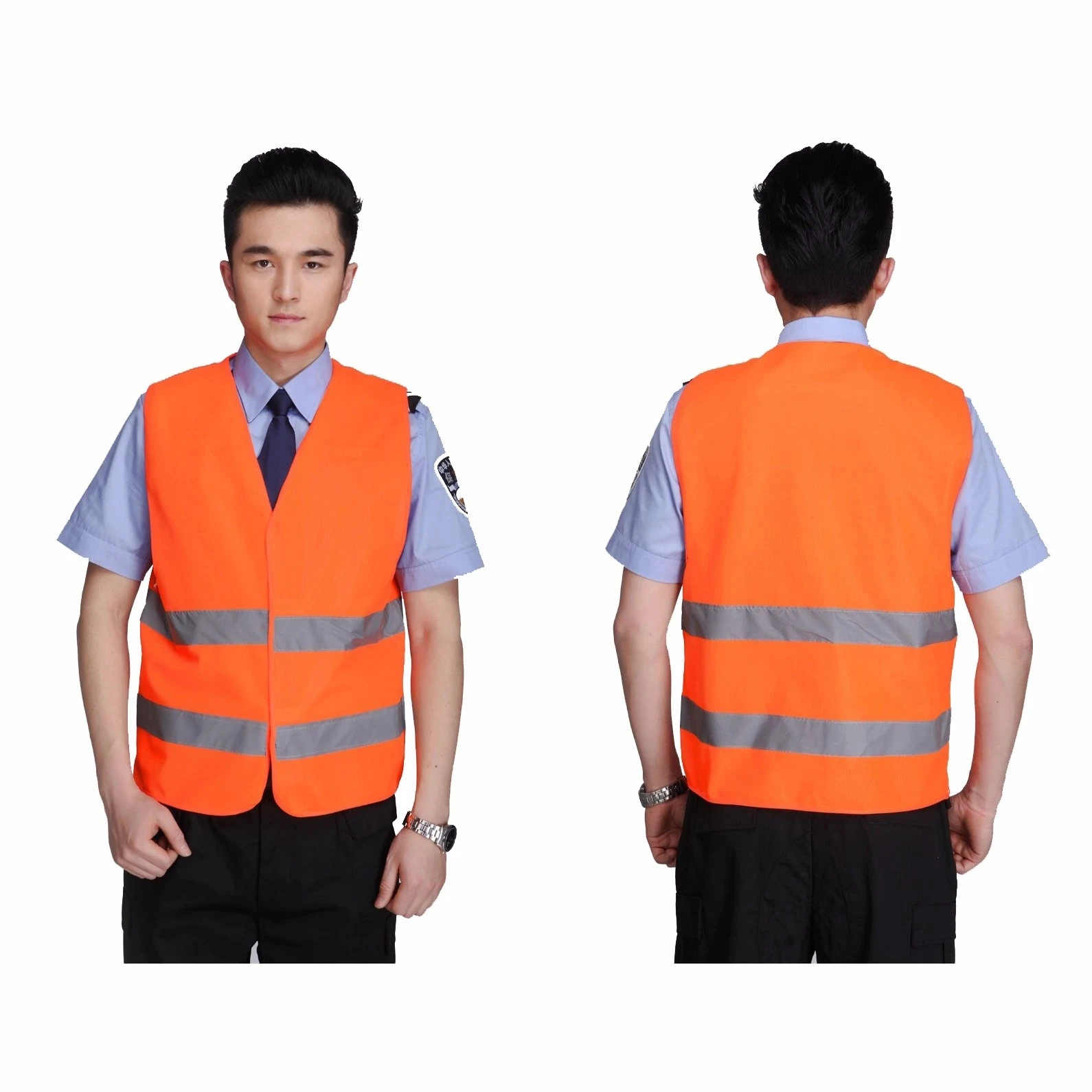 Safety Vest Garment 100% Polyester Reflective Vest Custom Printed Logo