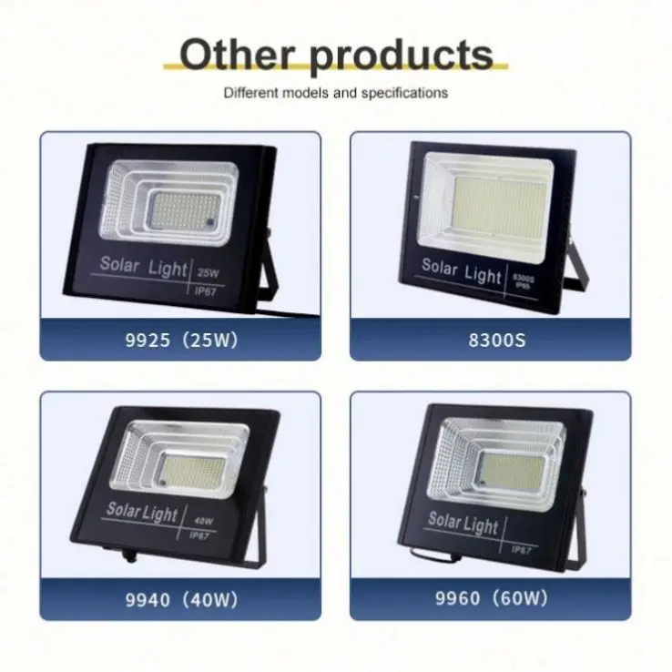 Factory Price IP67 100w 200w 500w solar flood lighting