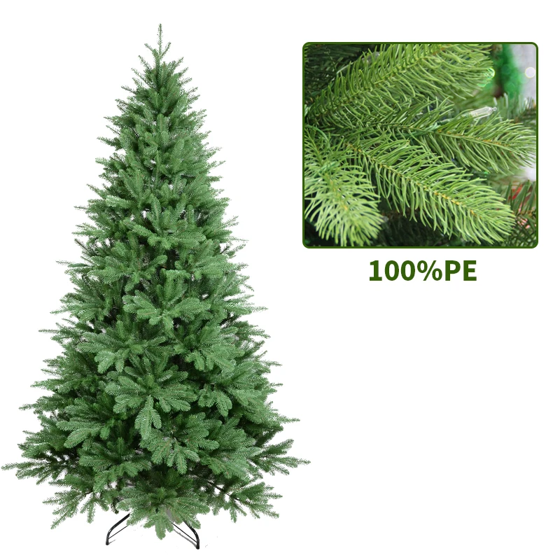 High Quality New Design Artificial Full PE PVC Christmas Tree with Green Color